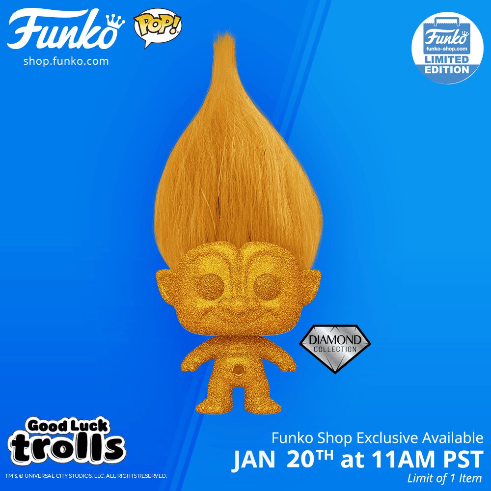 Funko Shop Exclusive Item: Pop! Trolls: Classic Troll Diamond Glitter