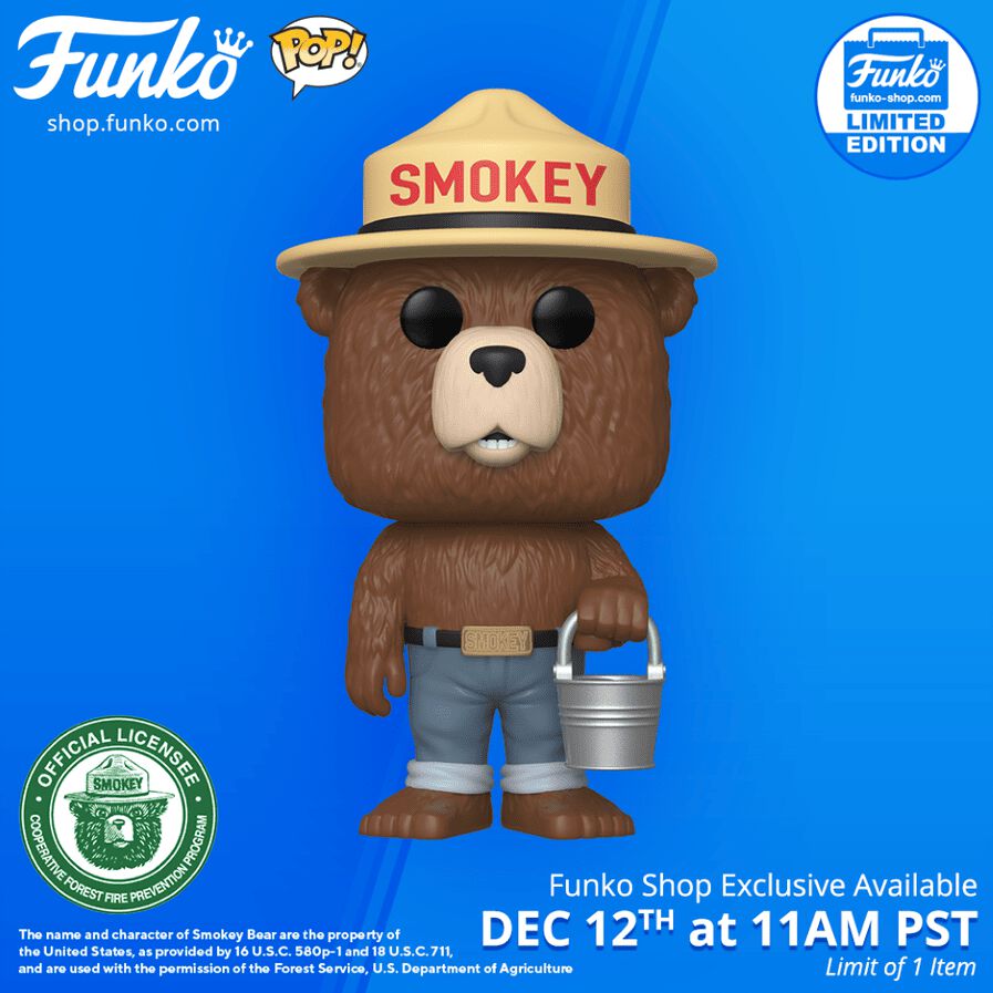 Funko Shop Exclusive Item: Pop! Ad Icons: Smokey the Bear with Bucket!