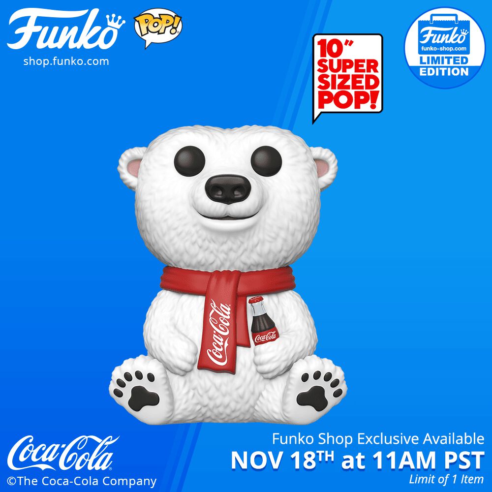Funko Shop's exclusive item: Pop! Ad Icons: Coca-Cola Polar Bear 10''!