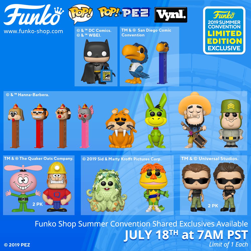 Funko Shop Summer Convention Shared Exclusives