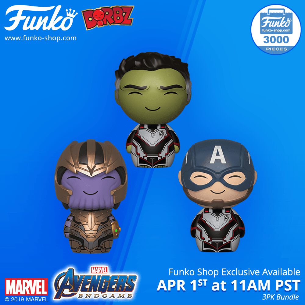Funko Shop Exclusive Item: Marvel's Avengers: Endgame Dorbz 3-pack bundle!