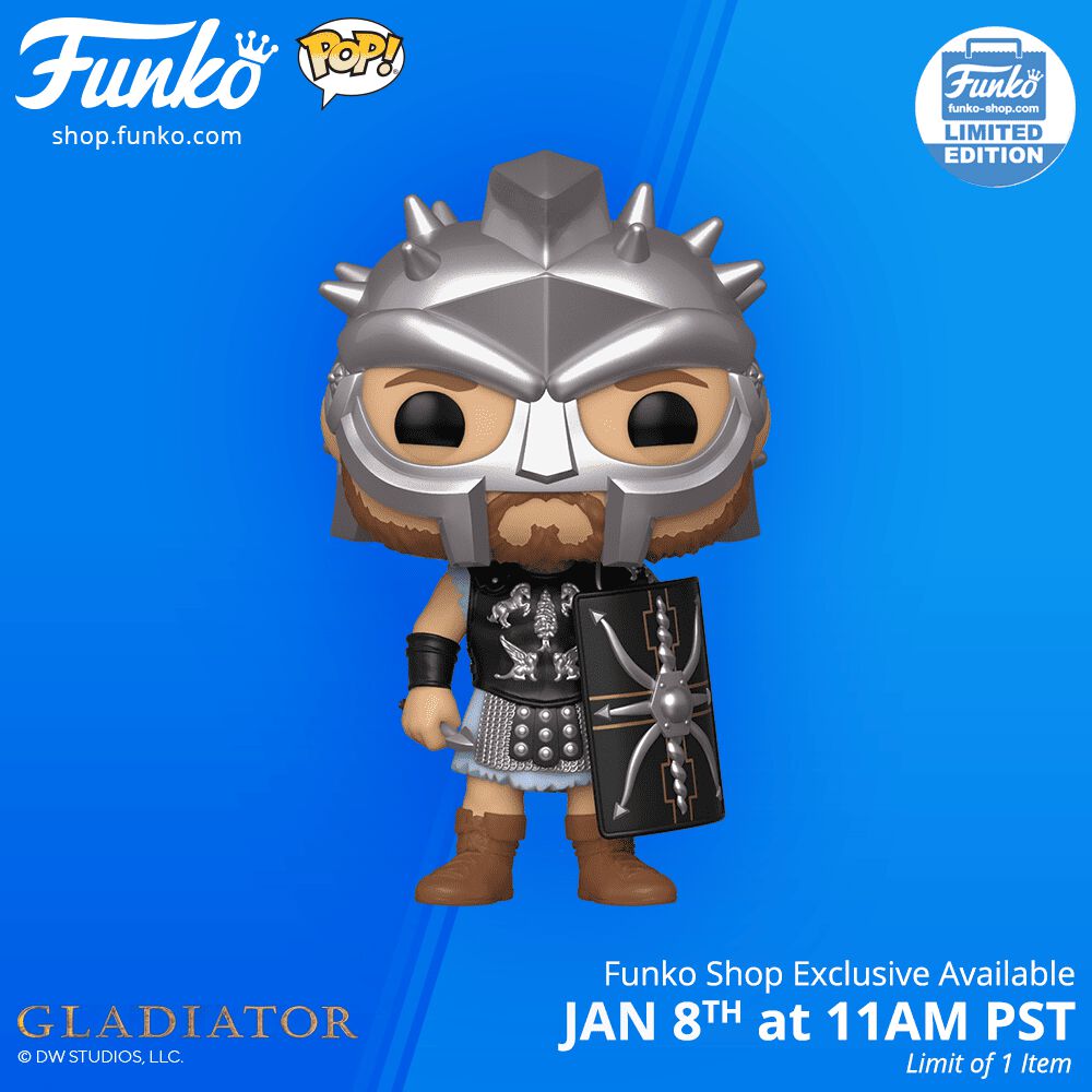 Funko Shop Exclusive Item: Pop! Movies: Gladiator - Maximus with Helmet.