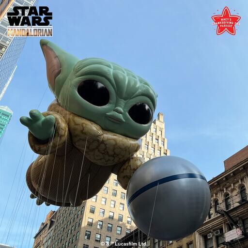 Catch the Macy's Thanksgiving Day Parade® Featuring Funko's Pop!-Inspired Grogu™ Balloon