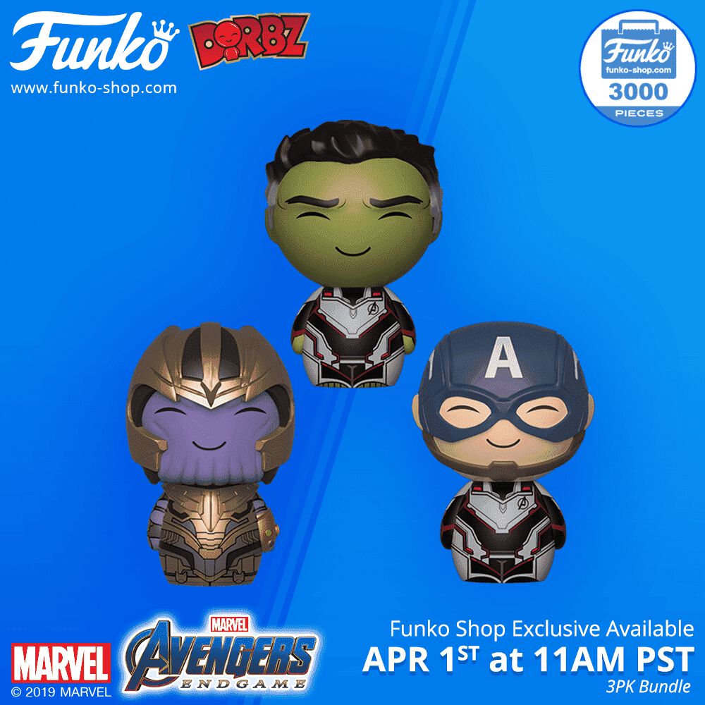 Funko Shop Exclusive Item: Marvel's Avengers: Endgame Dorbz 3-pack bundle!