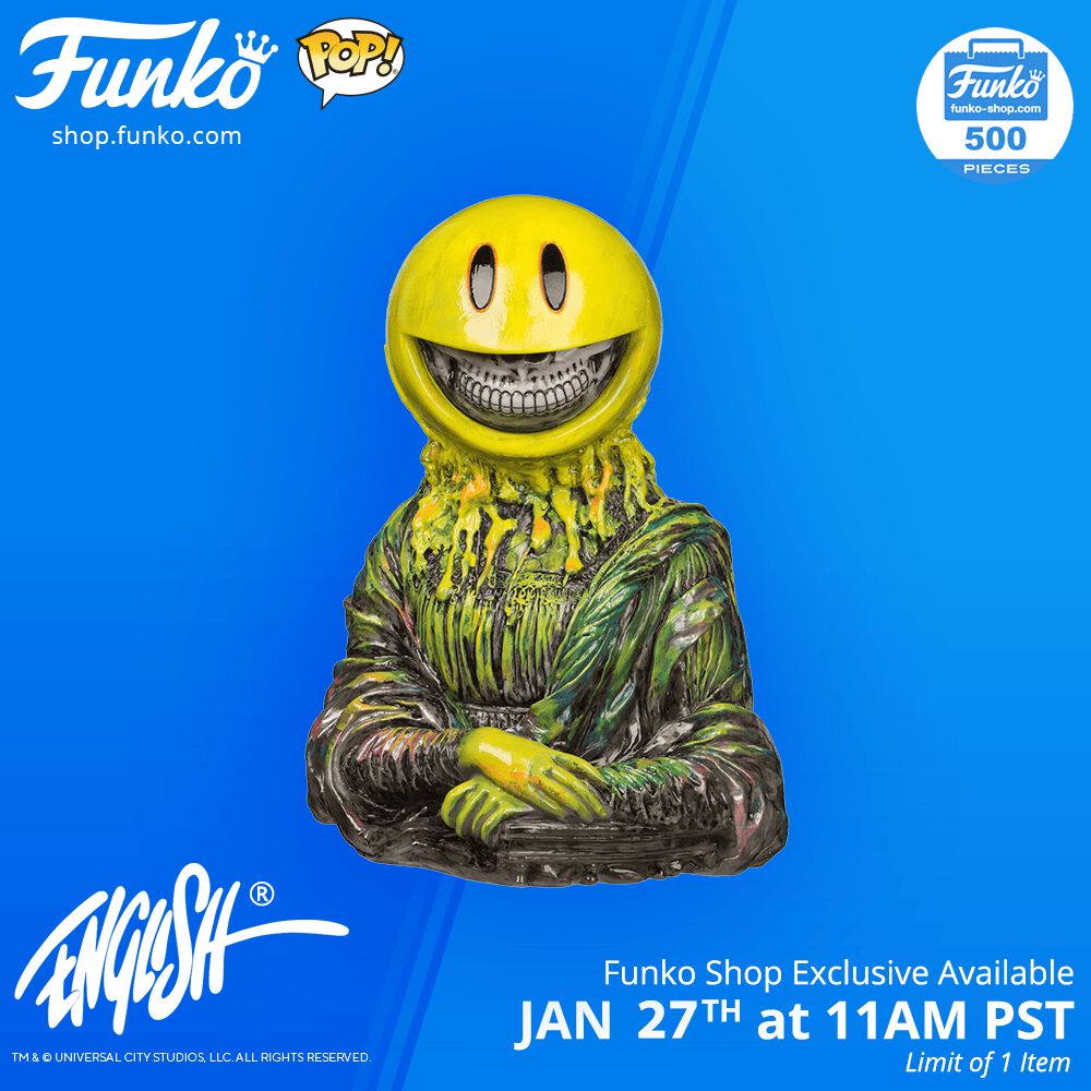 Funko Shop Exclusive Items: Ron English Mona Lisa Grin Vinyl and Skate Board Deck