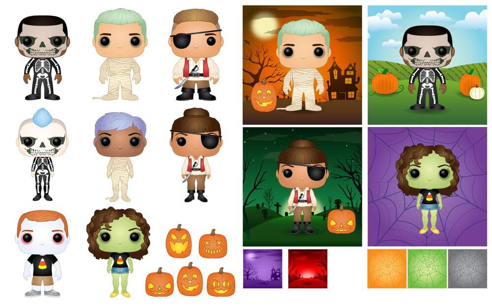 New to Pop! Yourself: Halloween Costumes, Backgrounds, and More!