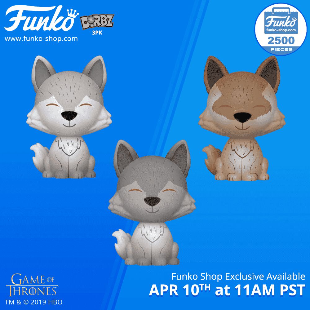 Funko Shop Exclusive Item: Direwolves 3-Pack Bundle!