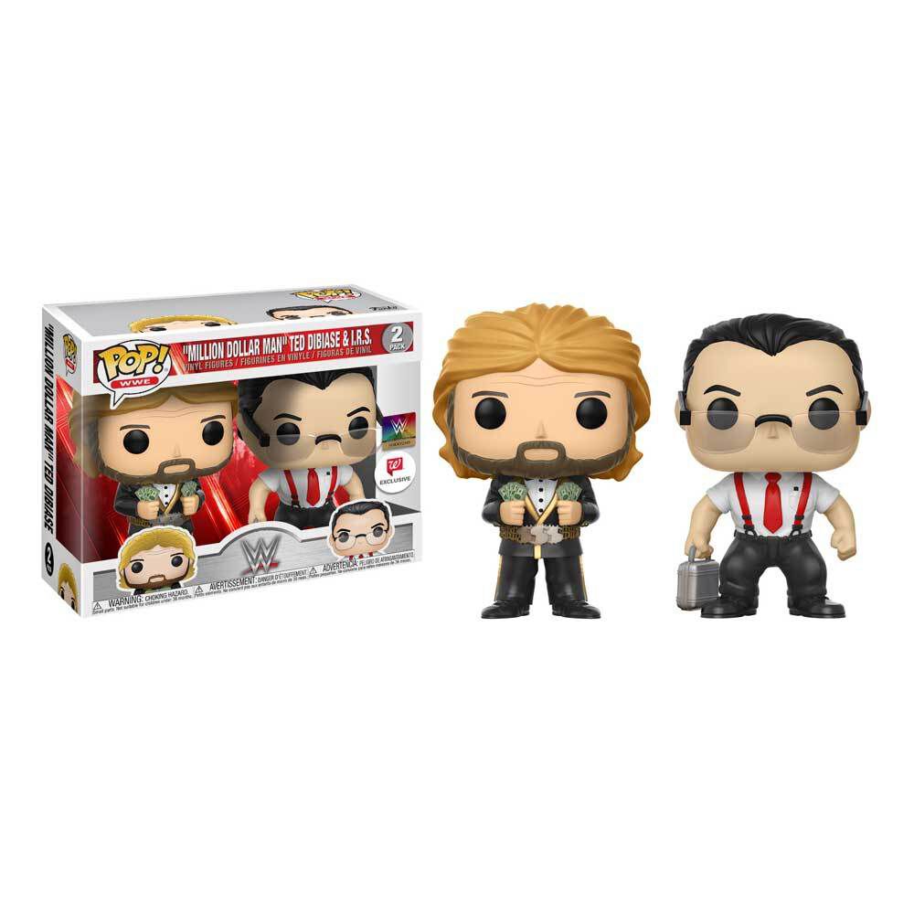 Available now: Walgreens Exclusive WWE “Million Dollar Man” & I.R.S. Pop! 2-Pack!