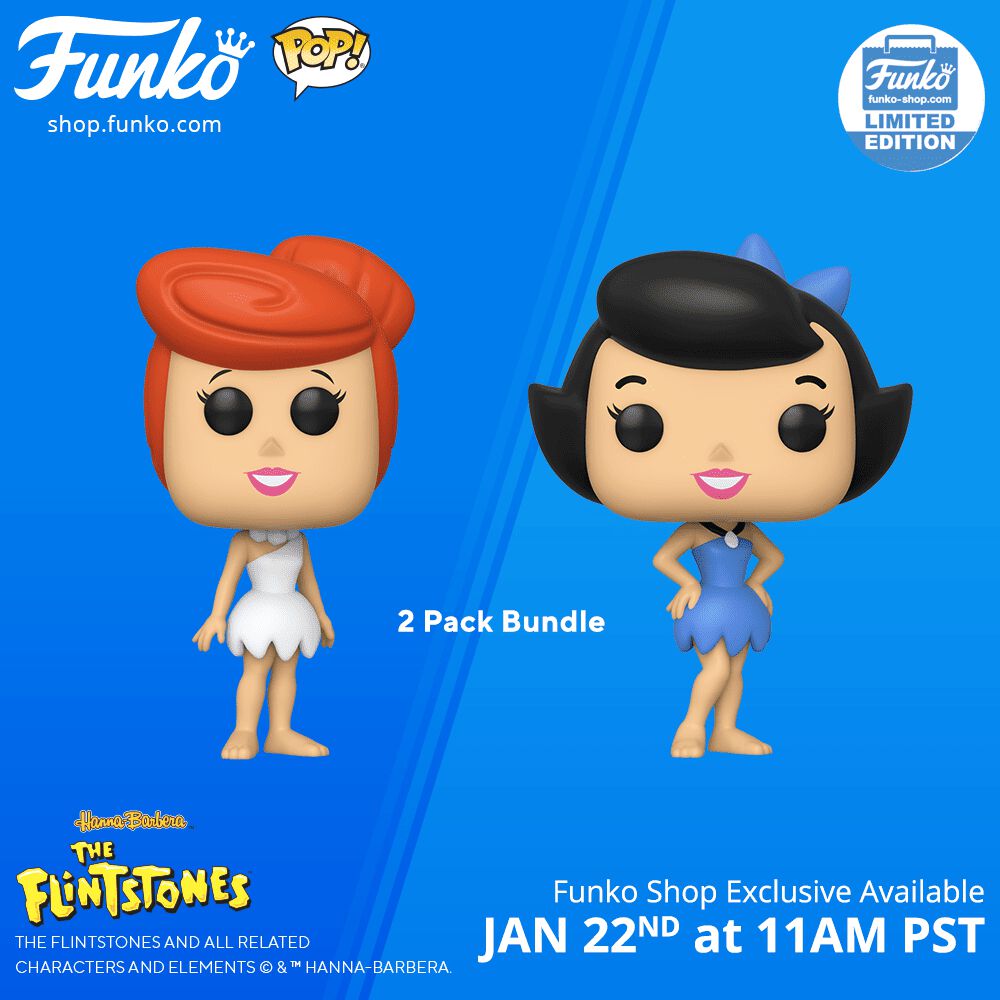 Funko Shop Exclusive Item: Pop! Animation: Wilma Flintstone & Betty Rubble 2-Pack Bundle