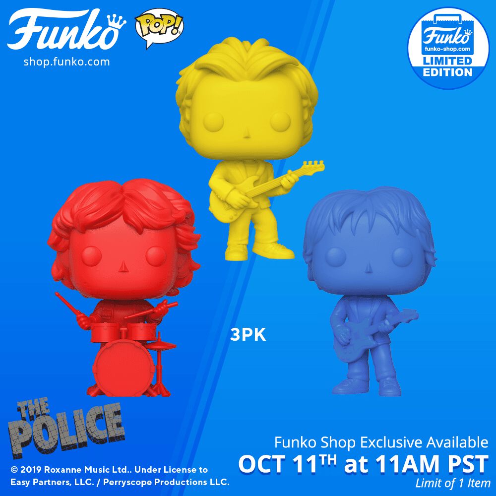 Funko Shop Exclusive Item: Pop! Rocks: The Police 3-Pack!