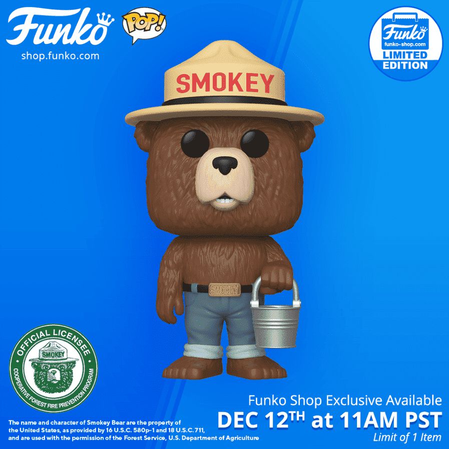 Funko Shop Exclusive Item: Pop! Ad Icons: Smokey the Bear with Bucket!