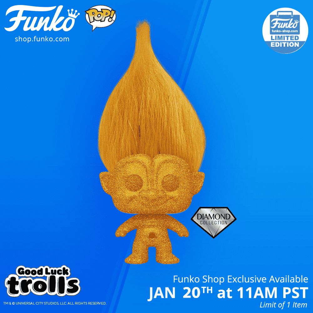 Funko Shop Exclusive Item: Pop! Trolls: Classic Troll Diamond Glitter