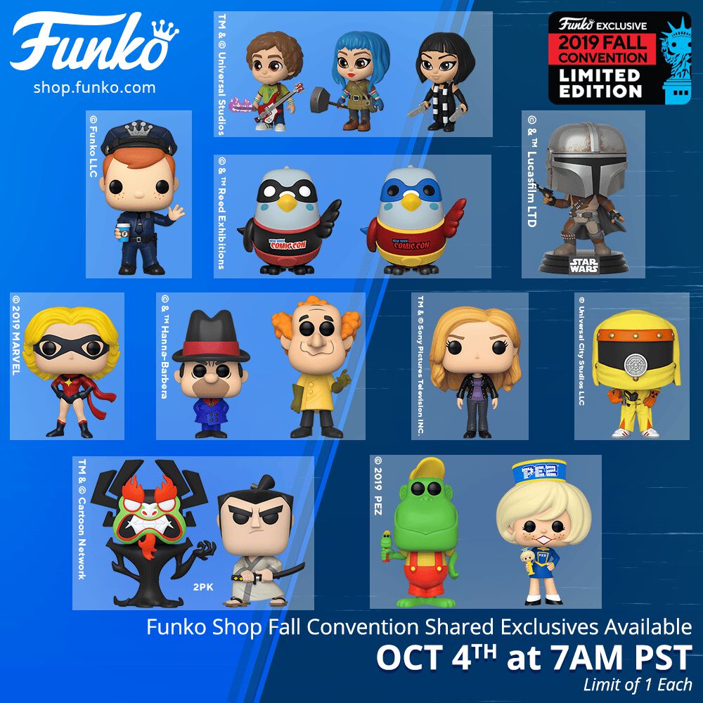 Funko Shop Fall Convention Shared Exclusives!