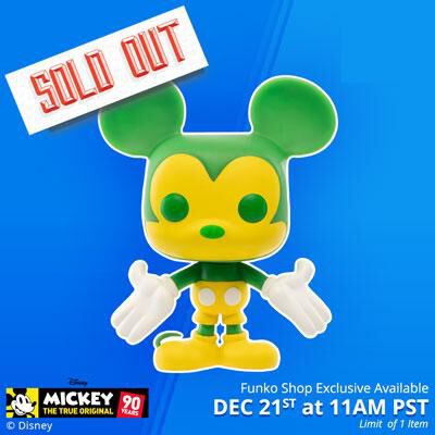 Funko Shop Exclusive Item: Green & Yellow Mickey Mouse Pop!