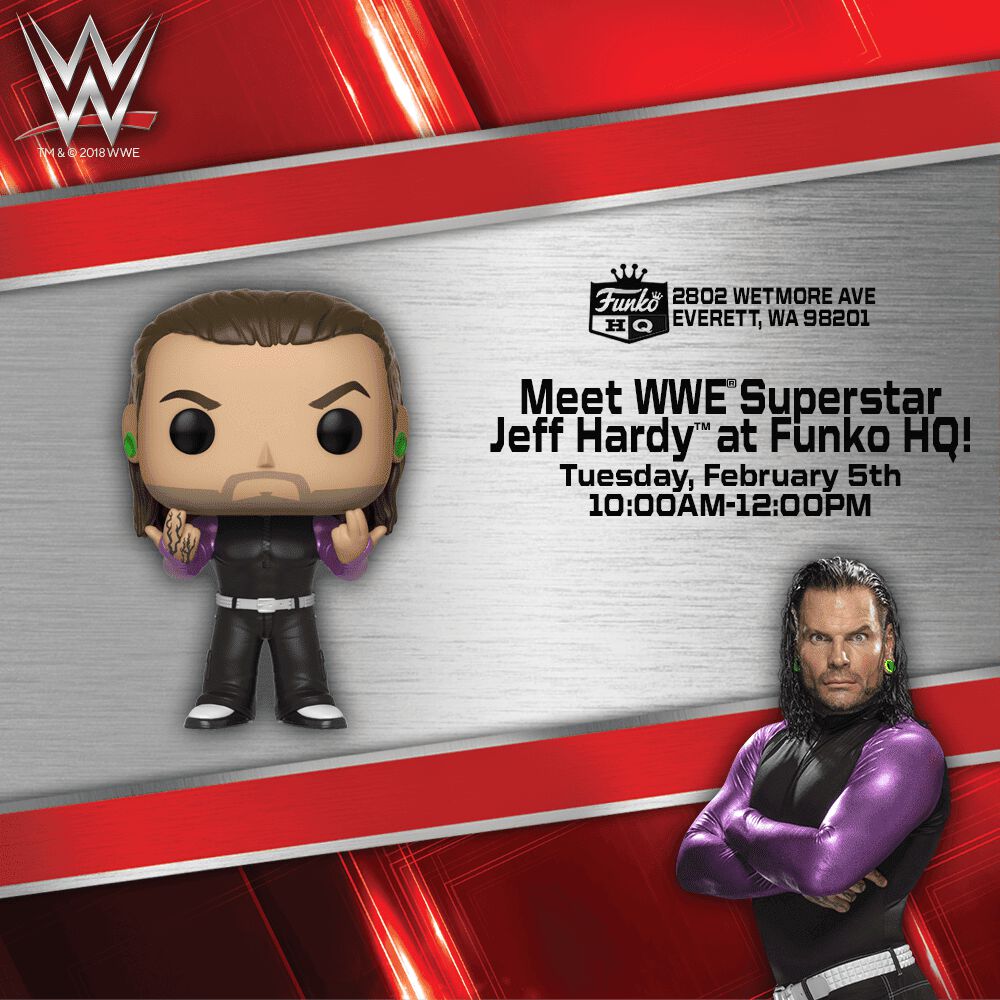 Meet WWE® Superstar Jeff Hardy™ at Funko HQ!