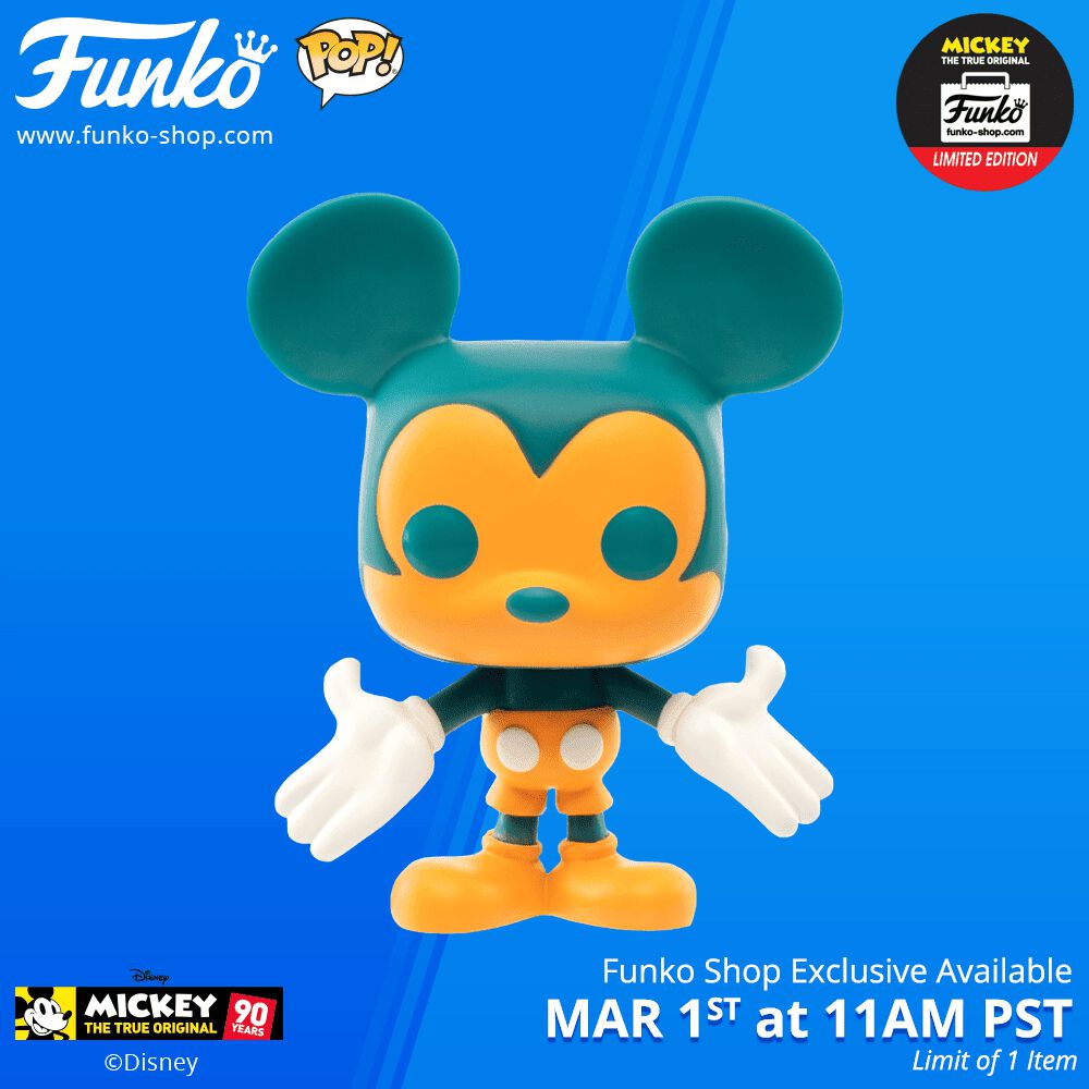 Funko Shop Exclusive Item: Orange & Teal Mickey Mouse Pop!