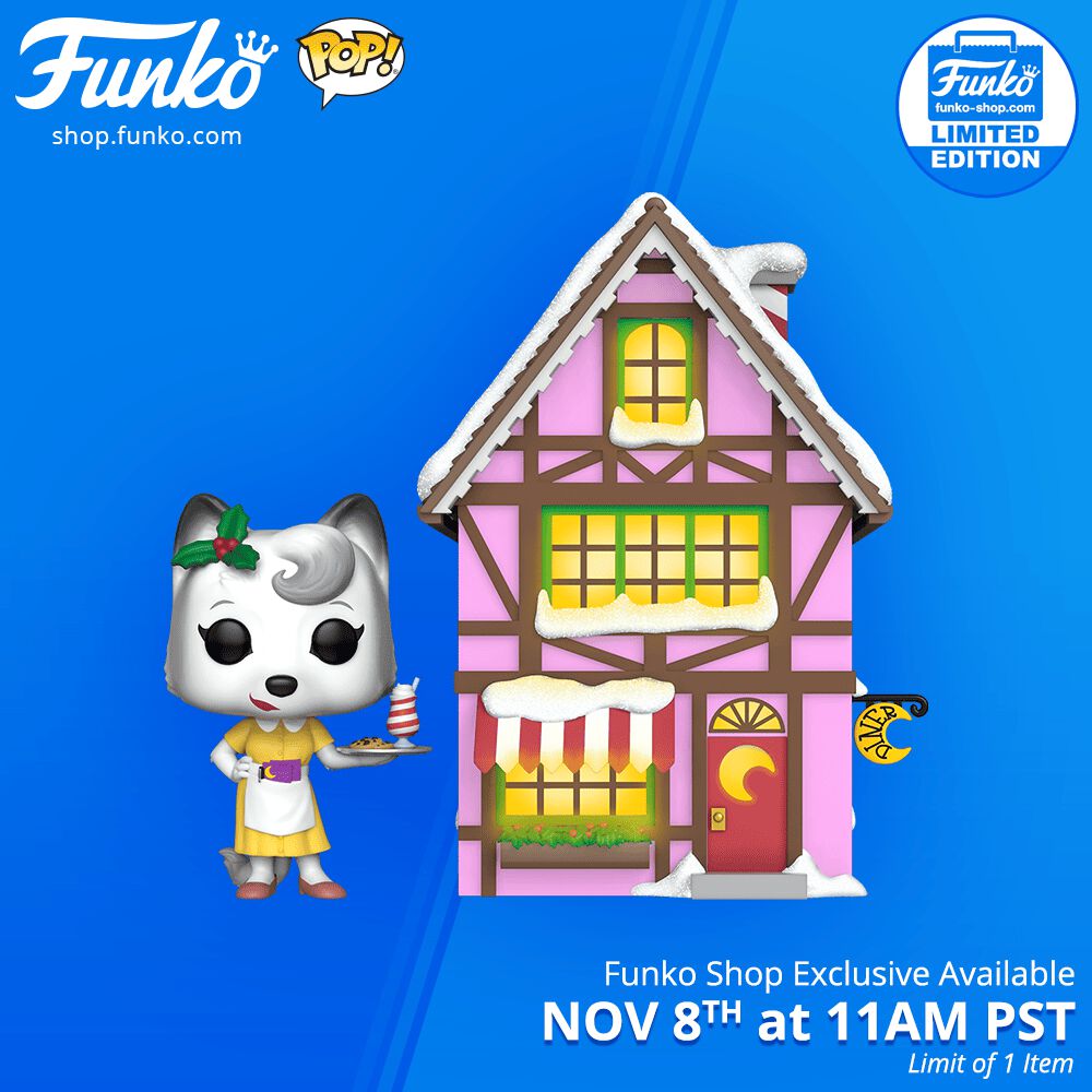 Funko Shop Exclusive Item: Pop! Town Christmas: Alice Cranberry with Crescent Moon Diner!