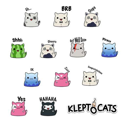 Available Now: KleptoCats Plush Stickers!