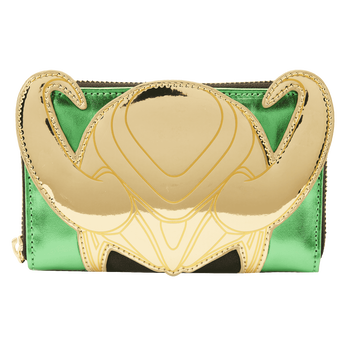 Marvel Metallic Loki Cosplay Zip Around Wallet, Image 1