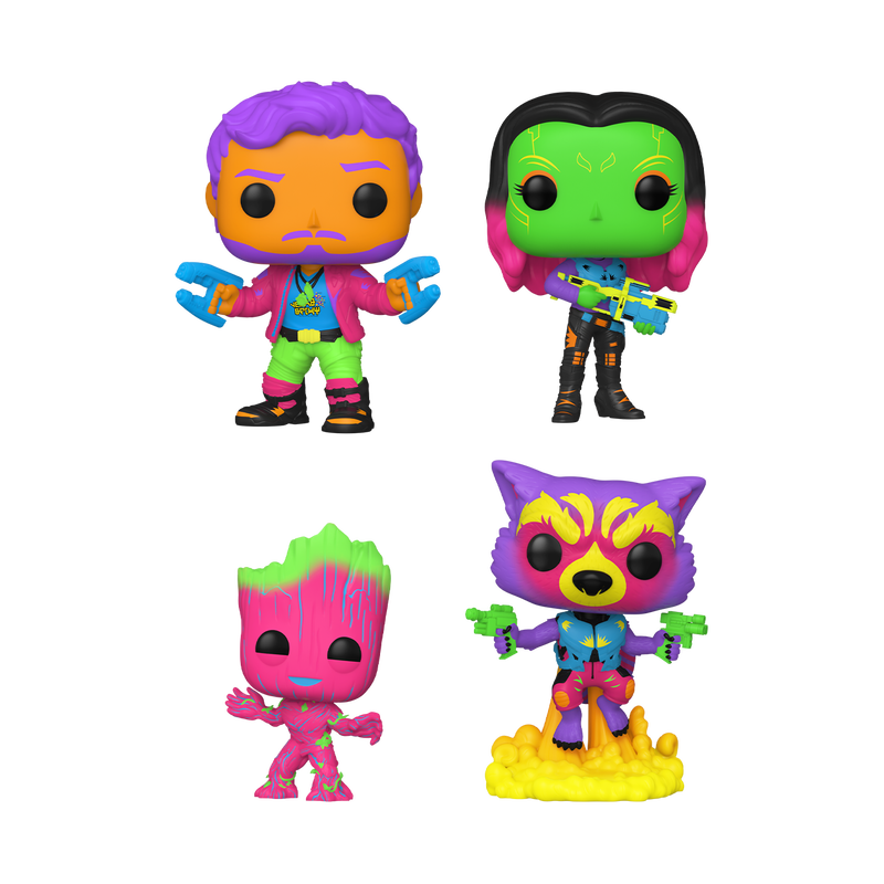 SALE／62%OFF】 レアFUNKO POP マーベル GOTG 4パック ブラックライト