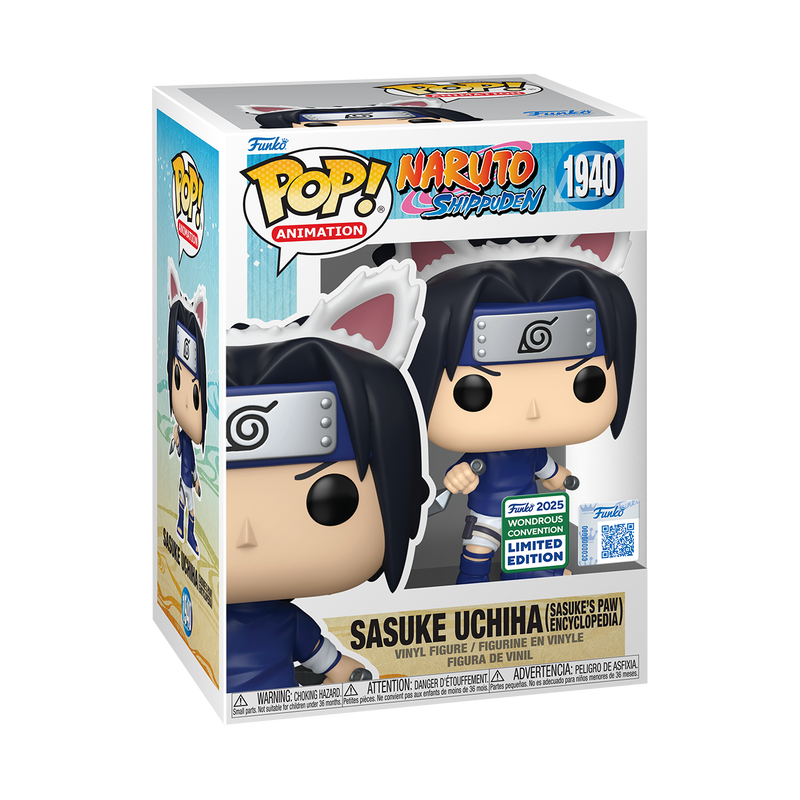 Pop! Sasuke Uchiha (Sasuke's Paw Encyclopedia) with Pop! Protector, , hi-res view 2