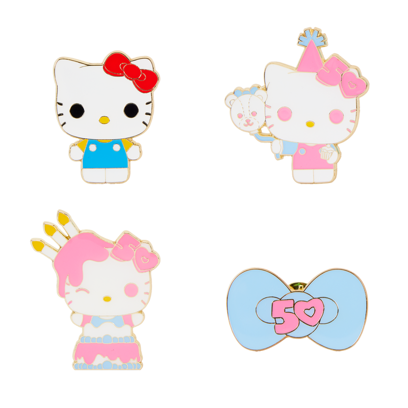 Hello Kitty in Cake (50th Anniverary) 4-Pack Pin Set, , hi-res view 2
