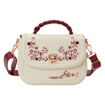 Loungefly Cream & Red Floral Crossbody Bag, Image 1
