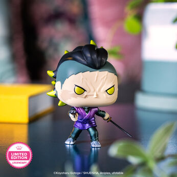 Pop! Genya Shinazugawa (Demon Form) (Metallic) with Pop! Protector, Image 2