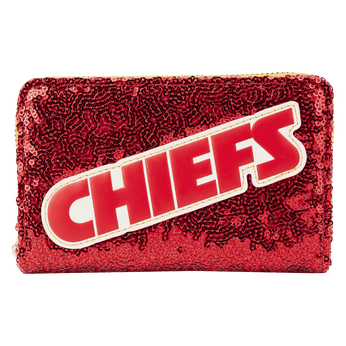 NFL Kansas City Chiefs Sequin Zip Around Wallet, Image 1