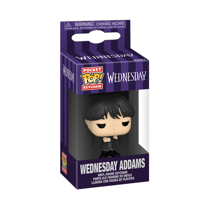 Pop! Keychain Wednesday Addams (Black Coat), , hi-res view 2