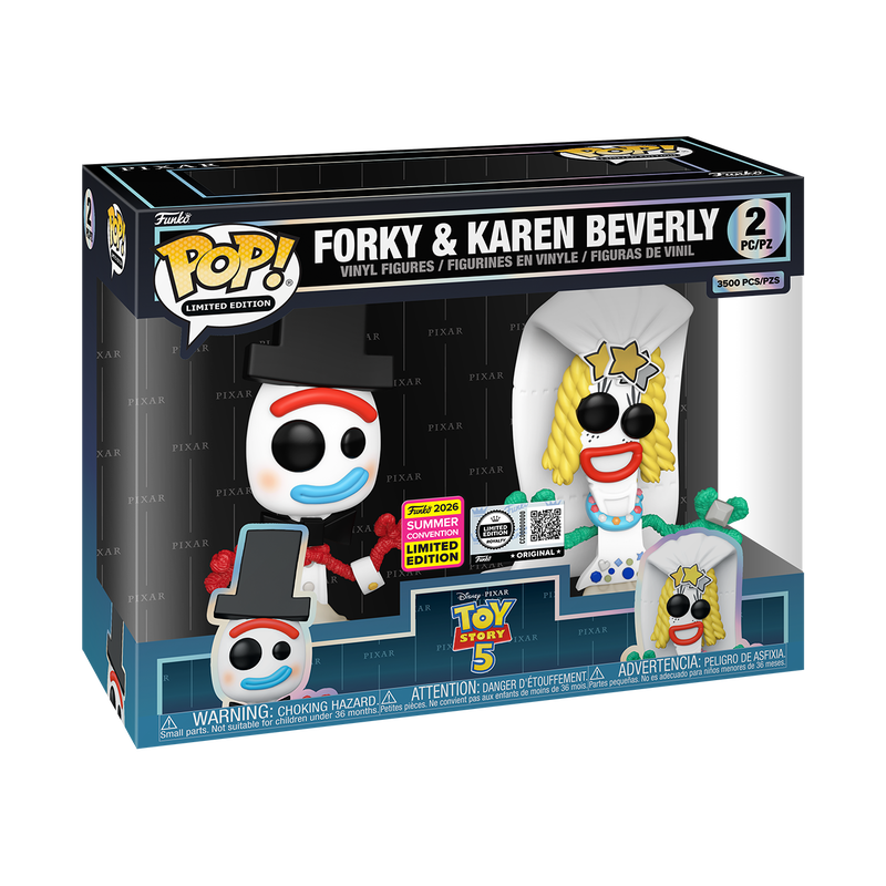 Pop! Forky and Karen Beverly 2-Pack with Pop! Protector, , hi-res view 2