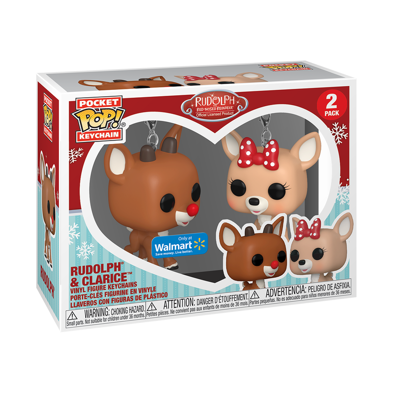Pop! Keychain Rudolph & Clarice 2-Pack, , hi-res view 2