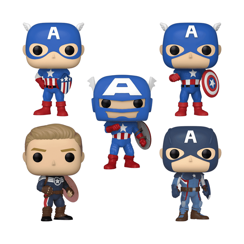 Pop! Captain America: Through the Ages 5-Pack, , hi-res view 1