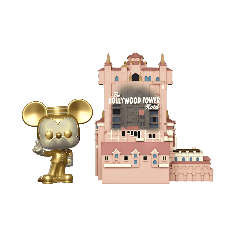 Pop! Town Hollywood Tower Hotel and Mickey Mouse (Gold), , hi-res view 1
