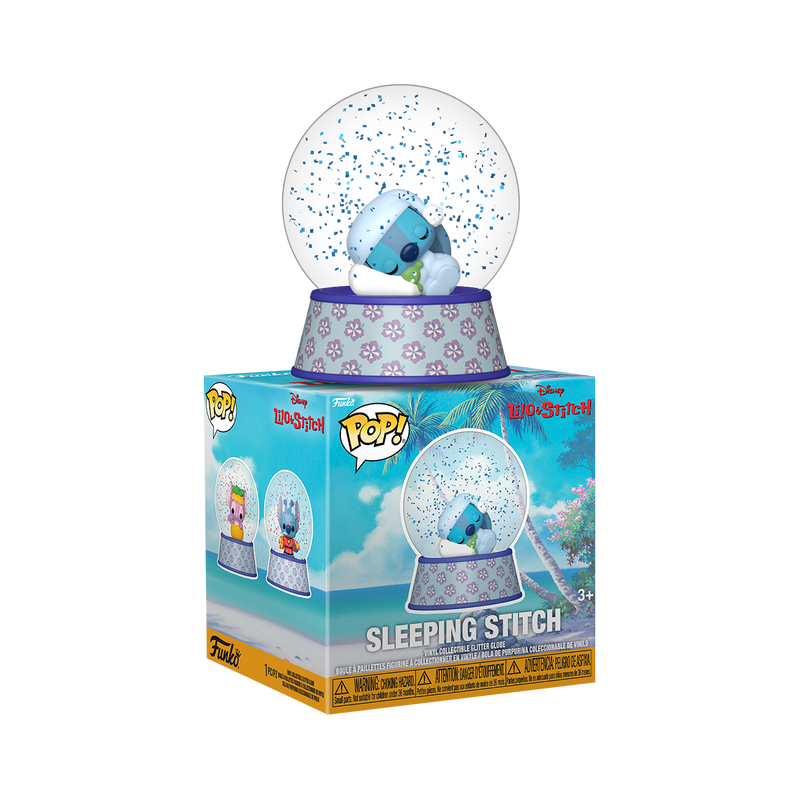 Sleeping Stitch Mini Glitter Globe, , hi-res view 2