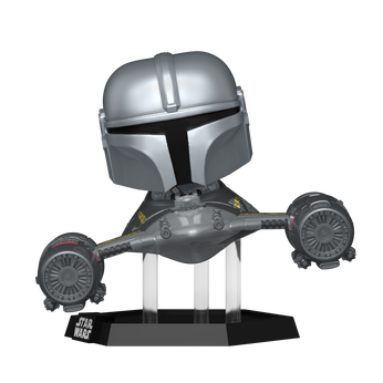Pop! Rides Super Deluxe The Mandalorian in N-1 Starfighter with R5-D4, Image 1