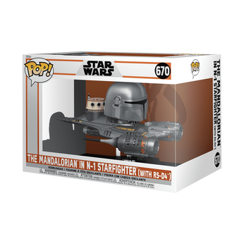 Pop! Rides Super Deluxe The Mandalorian in N-1 Starfighter with R5-D4, Image 2