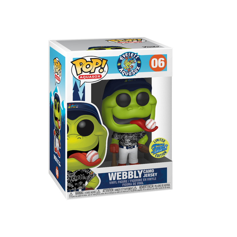POP MiLB Mascots:AquaSox-Webbly(CamoJersey), , hi-res view 1