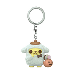 Pop! Keychain Pompompurin with Pumpkin Bucket (Flocked), , hi-res view 1