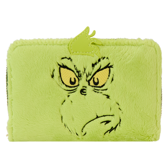 Dr. Seuss' How The Grinch Stole Christmas! Plush Cosplay Glow Zip Around Wallet, Image 1