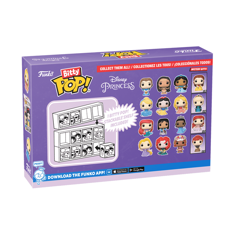 Back of the Bitty POP! Disney Princess box