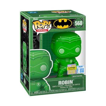 Pop! Robin (Green Blueprint Deco) with Pop! Protector, Image 2