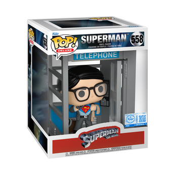 Pop! Deluxe Superman in Phone Booth, Image 2