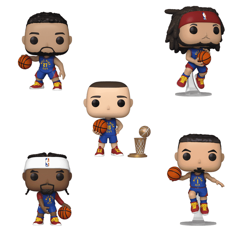 Pop! 2023 Denver Nuggets with Trophy 5-Pack | From the Vault | Funko