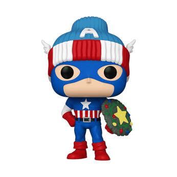 Pop! Captain America with Wreath Shield, Image 1