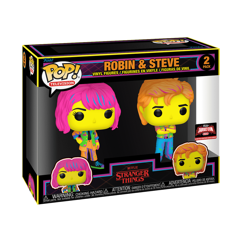 Pop! Robin & Steve 2-Pack (Black Light), , hi-res view 2