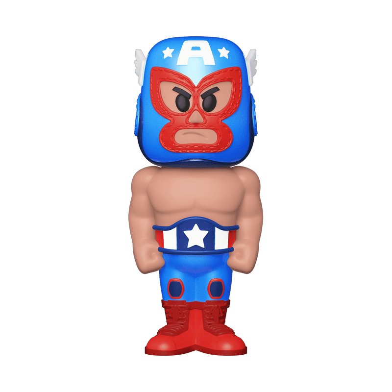 Vinyl SODA: Luchadores- Cap America w/(MT)Chase, , hi-res view 1