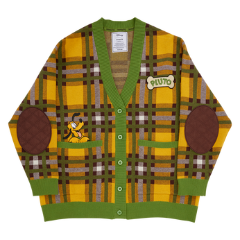 Pluto 95th Anniversary Plaid Knit Cardigan, Image 1