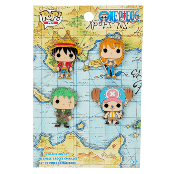 One Piece Straw Hat Crew 4-Pack Pin Set, Image 1