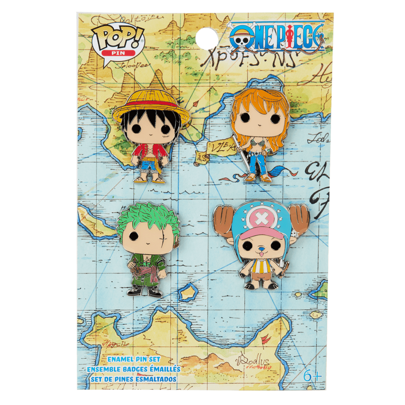 One Piece Straw Hat Crew 4-Pack Pin Set, , hi-res view 1